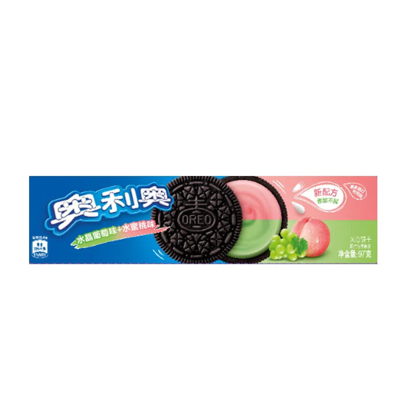 Oreo Biscoito Com Recheio De Uva Verde Com Pessego 97g | Shopee Brasil