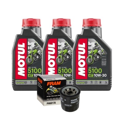 Kit 3lt Óleo Motul 5100 10w30 + Filtro Óleo Cb500x 500f 500r