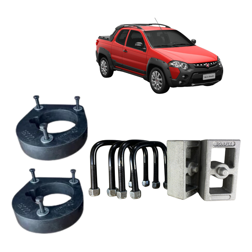 Kit Lift Traseiro E Dianteiro Strada Elevar 4 Cm | Shopee Brasil