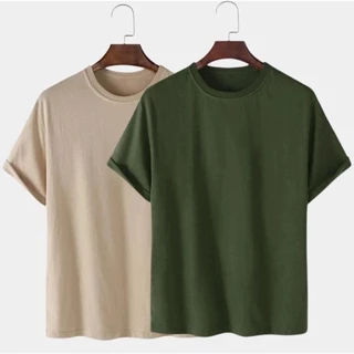 Kit 2 Camisetas Basica Streetwear Camisa T-Shirt Camisa Masculina Feminina Slim Promoção Algodão Varias Cores