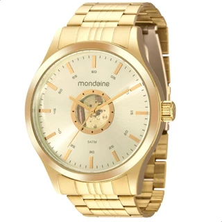 Relógio Masculino Mondaine Dourado Prova D
