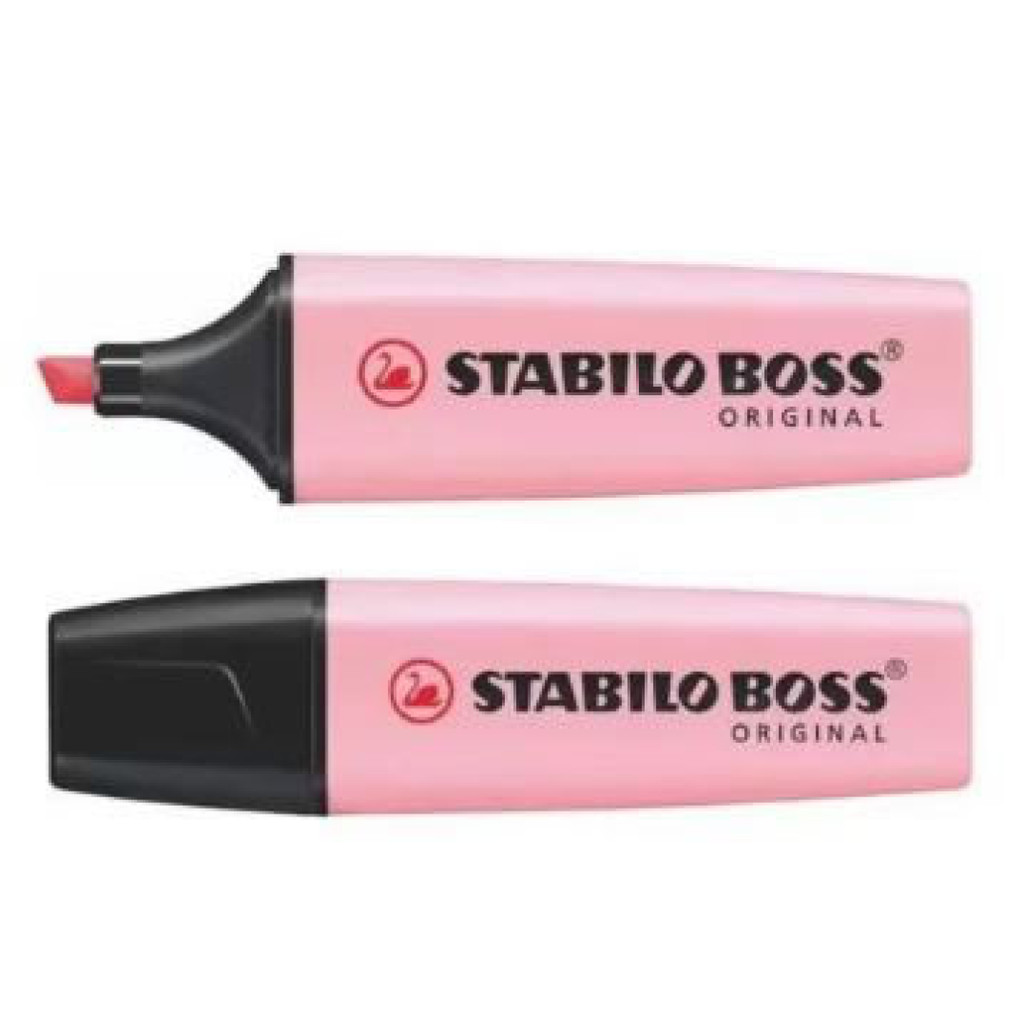 CANETA MARCA TEXTO ROSA PASTEL BOSS STABILO 70/129 SERTIC AVULSO VAREJO ...
