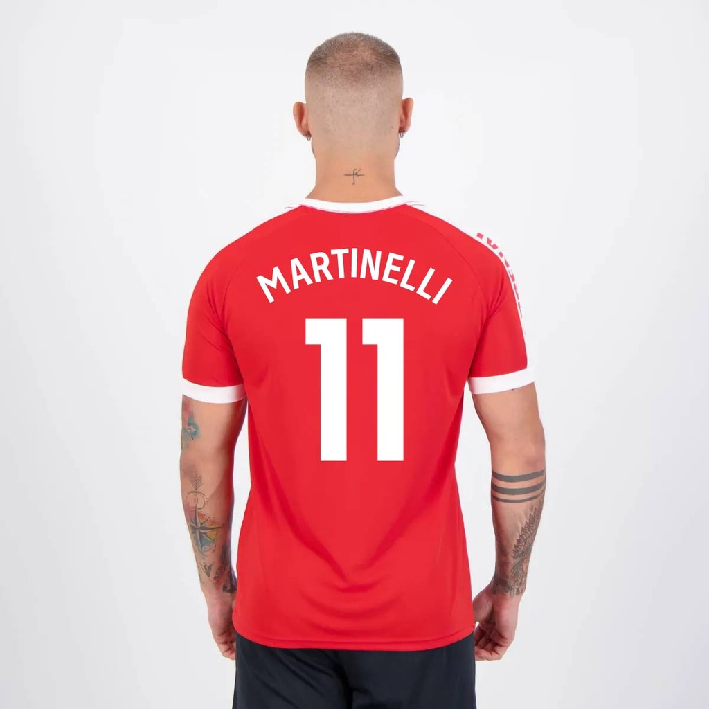 Camisa Arsenal Martinelli 11 Paint Vermelha | Shopee Brasil