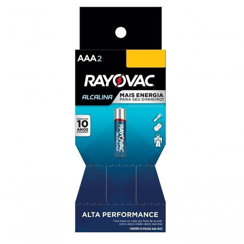 Pilha Alcalina Aaa2 Rayovac Tubo C-32 Unid. - Pç - 32 | Shopee Brasil