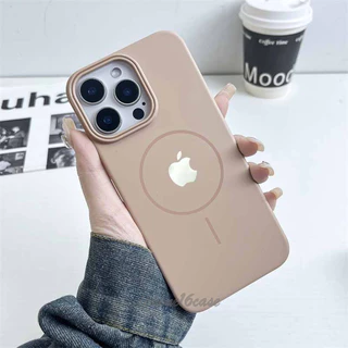 Capa Magnética Ultrafina Fosca Para PC iPhone 16 15 14 13 12 11 Pro Max Plus Proteção Anti-Queda Traseira