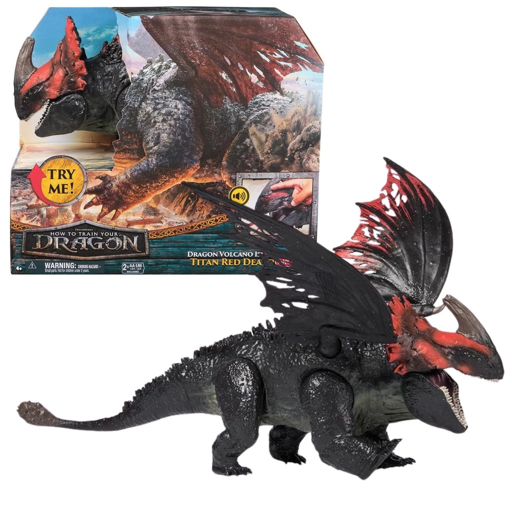 Brinquedo Como Treinar o Seu Dragão Boneco Titan Red Death 4473 Sunny ...