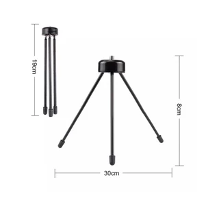 Tripé De Metal Para Celular Camera Ring Light 19cm 1/4thread em Oferta na Shopee