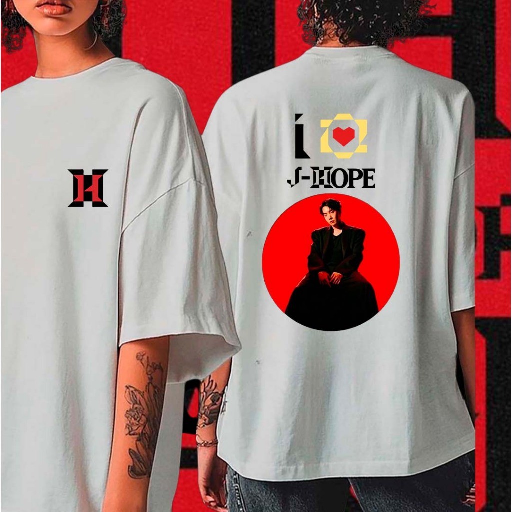 Setlist Blusa Camiseta Turnê Mundial Camisa Fã J-Hope T-Shirt HOPE