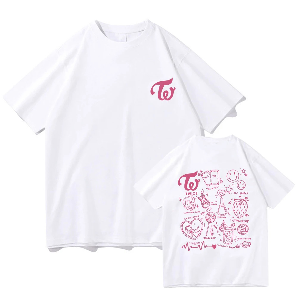 twice Tシャツ Camisa Camiseta Basica Algodao Twice Ready To Be Heart Born world