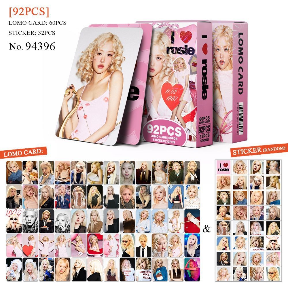 KPOP 92 Unidades/Caixa BLACKPINK ROSE SOLO Photocards ROSIE LOMO