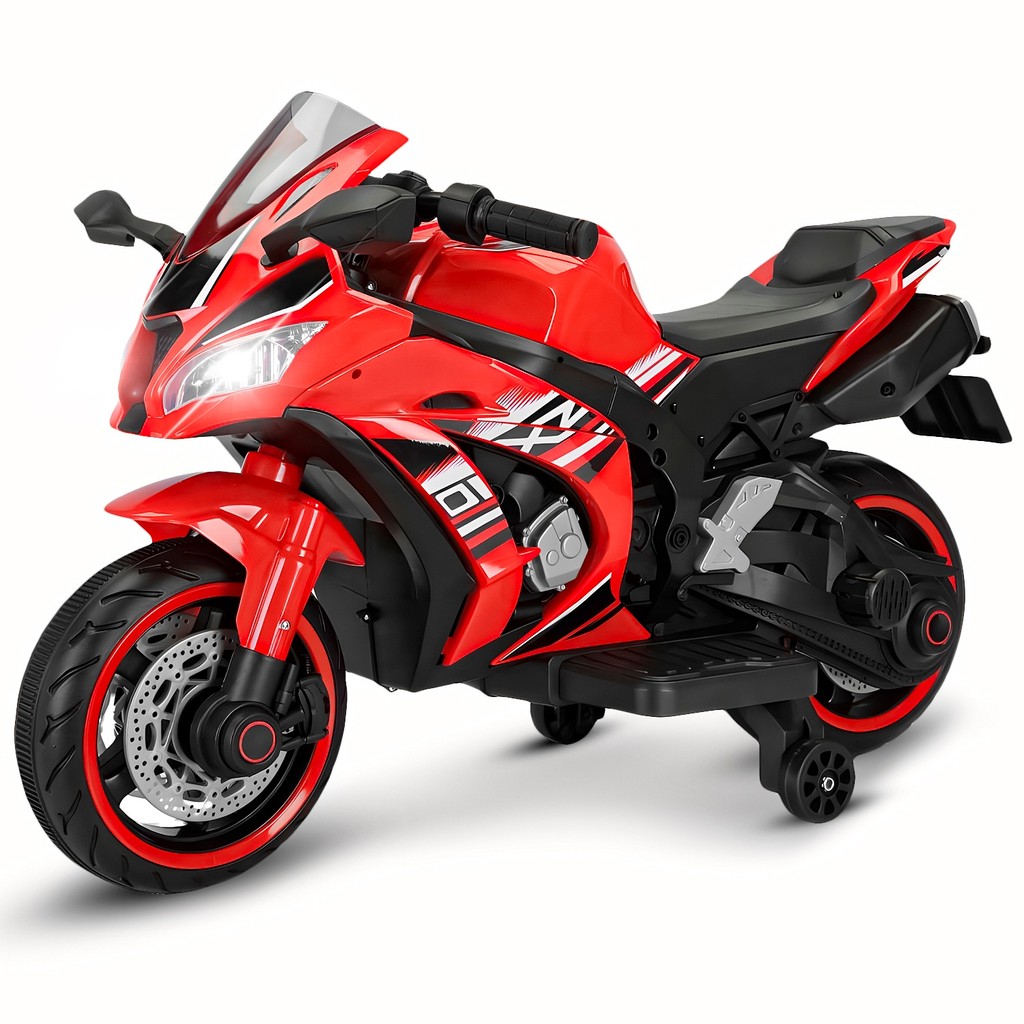 Moto Kawasaki ZX-10R Infantil Elétrica 12V Musical Vermelha Com