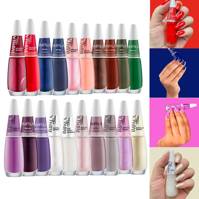 Kit Esmaltes Impala Diversos Tons Esmalte Atacado Kit Manicure Ml Shopee Brasil