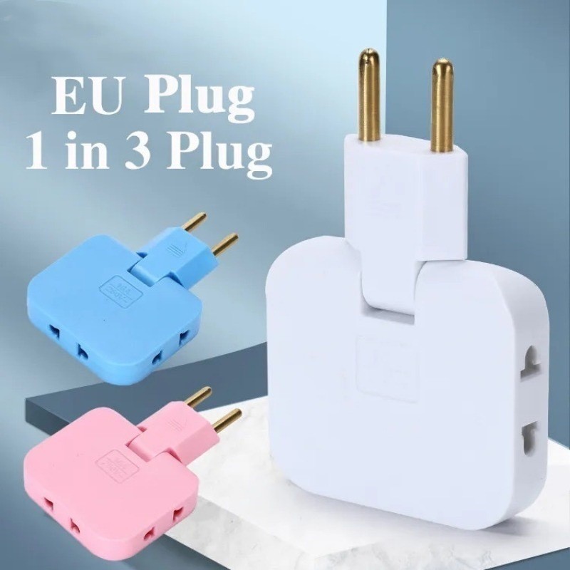 Adaptador Tomada Padrão Europeu Para 3 Universal T 10A 180Graus