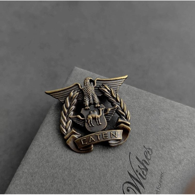 Broche De Águia Com Asas De Metal Vintage Crachá Masculino Lapela Terno Joias