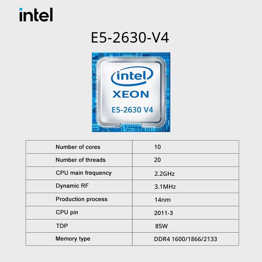 Processador Intel Xeon E5-2630 V4 2.20ghz 10-core | Shopee Brasil
