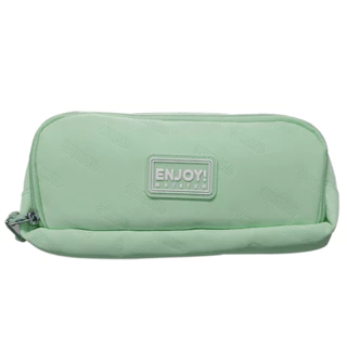 Estojo Escolar 3 Compartimentos Bolso Interno Morefun Enjoy em Oferta na Shopee