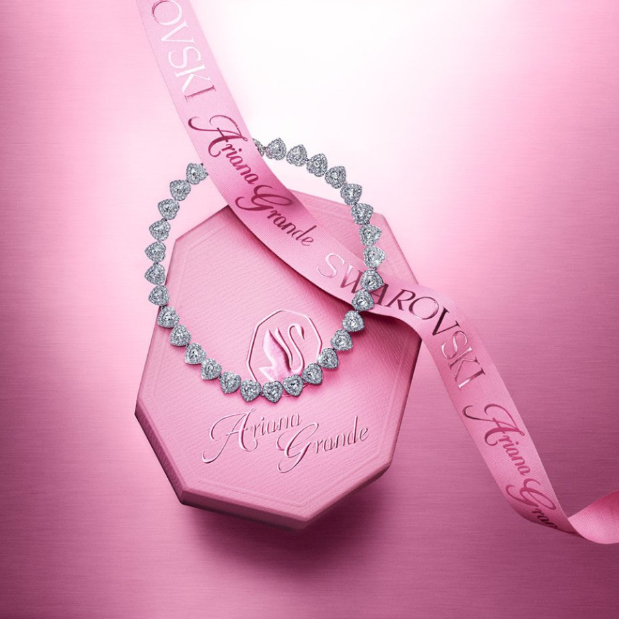 Swarovski Ariana Grande Colar Inspiração Romântica Coração Brilhante ...