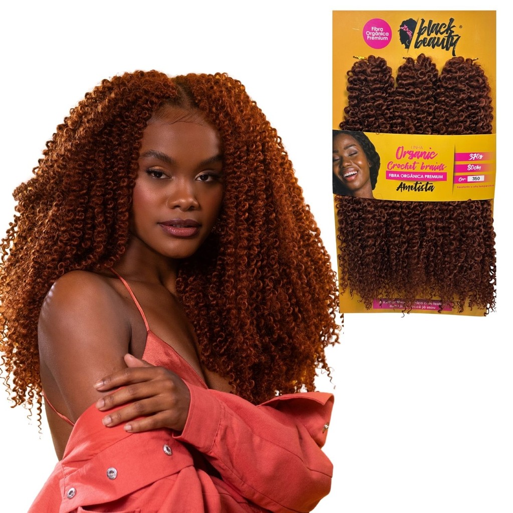 Cabelo Organico Crochet Braid Ametista 80cm - Fibra Macia - 370g - Nao ...