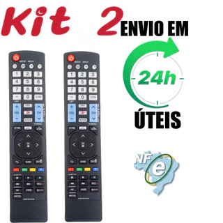 Kit 2 Controle remoto compatível com TV de plasma LCD LED 3D HAI-7954 JORGE