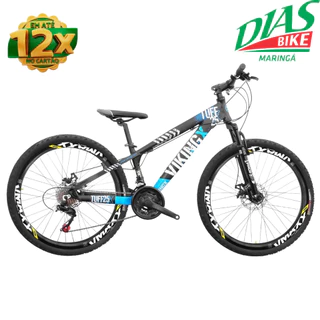 Bicicleta Bike Aro 26 Viking TuffX-25 Freeride Freios a Disco 3x7 21 Velocidades Aros Vmaxx SL