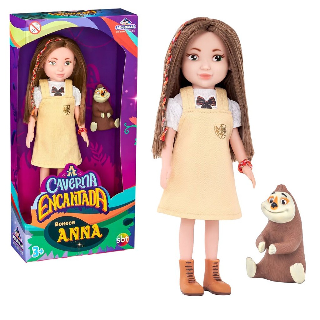 Boneca Anna Novela Caverna Encantada com Mascote Moleza Brinquedo ...