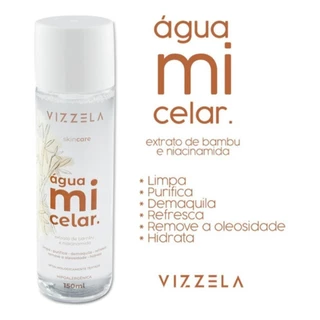 Água Micelar Limpeza Facial Skincare 150ml - Vizzela