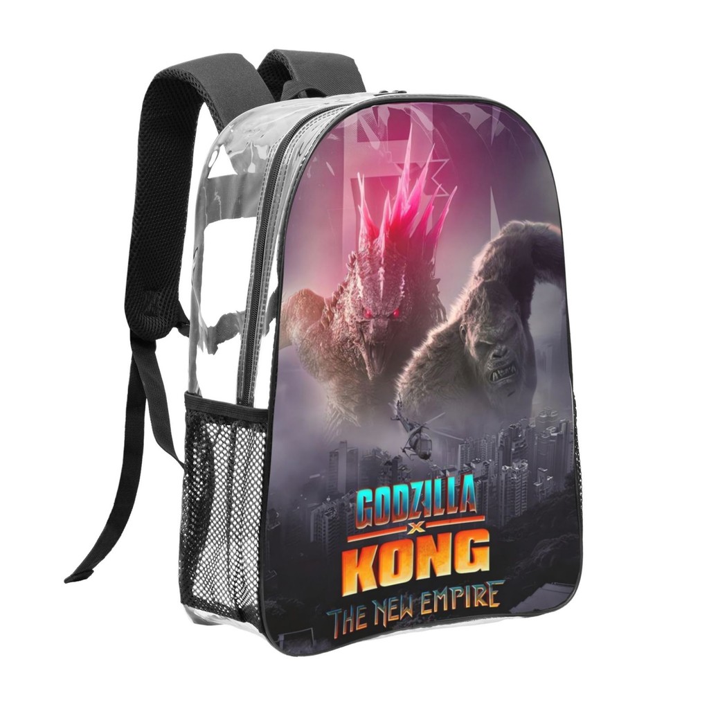 Godzilla X Kong O Novo Imp Rio Bolsa De Pvc Transparente Moda Estudantes Mochila De Viagem Para