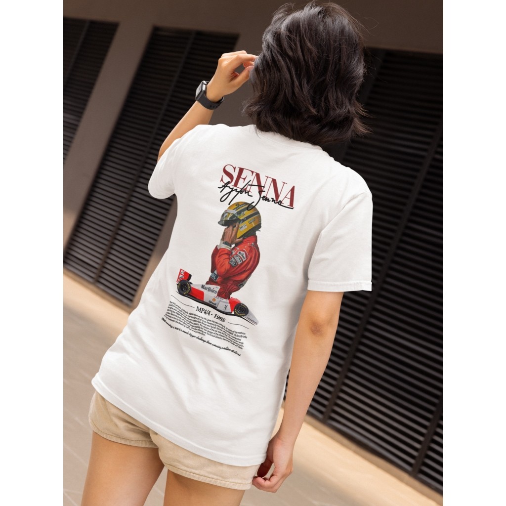 Camiseta Premium Ayrton Senna Formula Corrida Algod O Moda