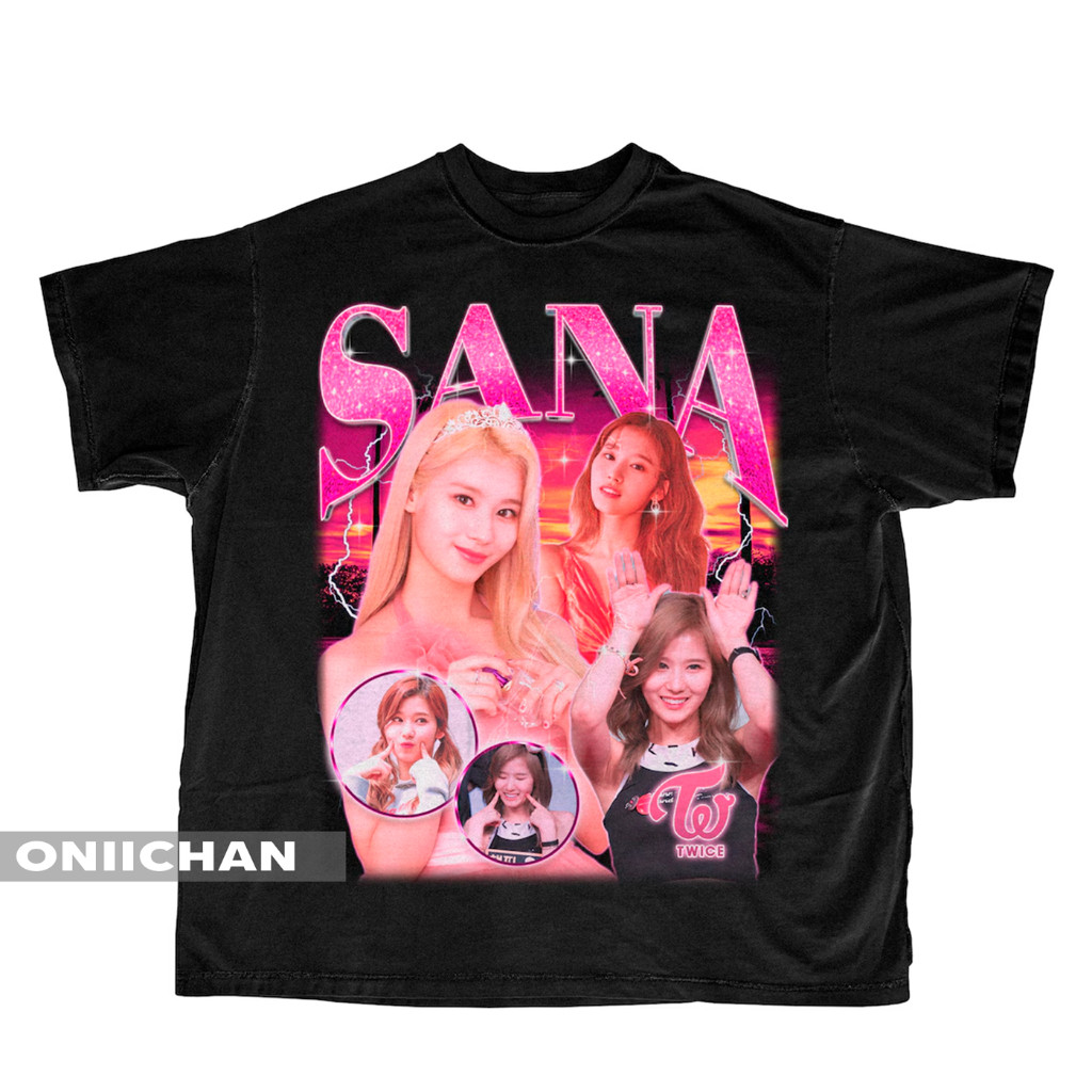 Camiseta T-shirt Unissex Algodão Sana Twice 90's Kpop | Shopee Brasil