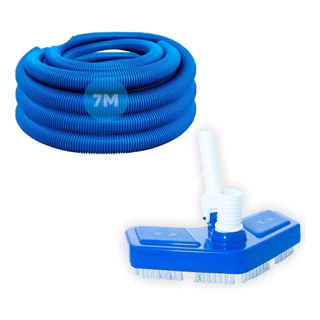 Aspirador + Mangueira  7 Metros Para Limpeza De Piscina em Oferta na Shopee