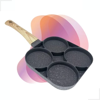 Frigideira Antiaderente 4 Partes Ovo Hambúrguer Fogão Indução Gás em Oferta na Shopee