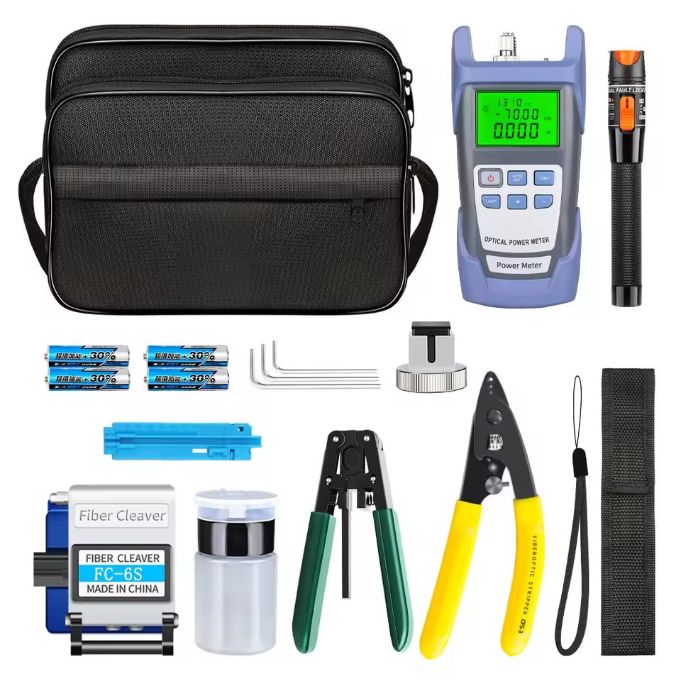 Kit Ferramentas Para Conectorização de Fibra Óptica Profissional FTTH 15 Peças
