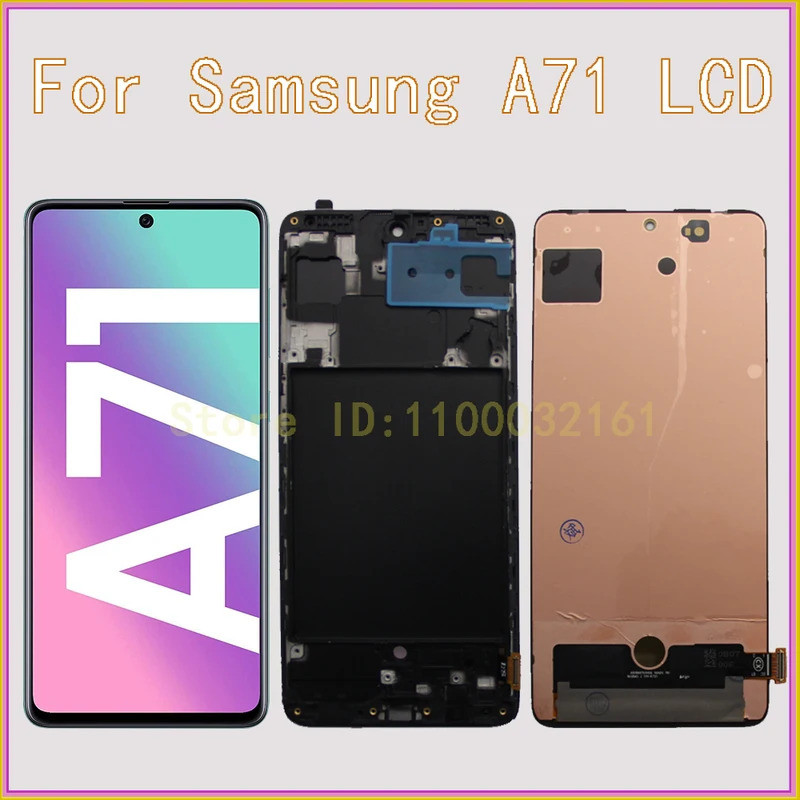 Écran Complet Samsung Galaxy A71 Avec Châssis - Modèle SM-A715F/X/W/DS, Neuf D'origine France