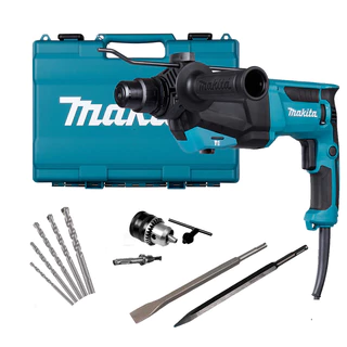 Martelo Perfurador Rompedor Makita, 800W, 3.0J, KIT c/ Brocas, Talhadeira e Mandril | HR2670 em Oferta na Shopee