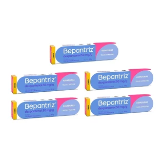 Kit 5 Bepantriz Dexpantenol 50mg Dupla Proteção - 30g - Cimed em Oferta na Shopee