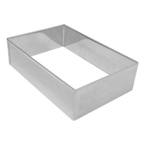 Aro Cortador Bolo Retangular 30x20x10 Inox