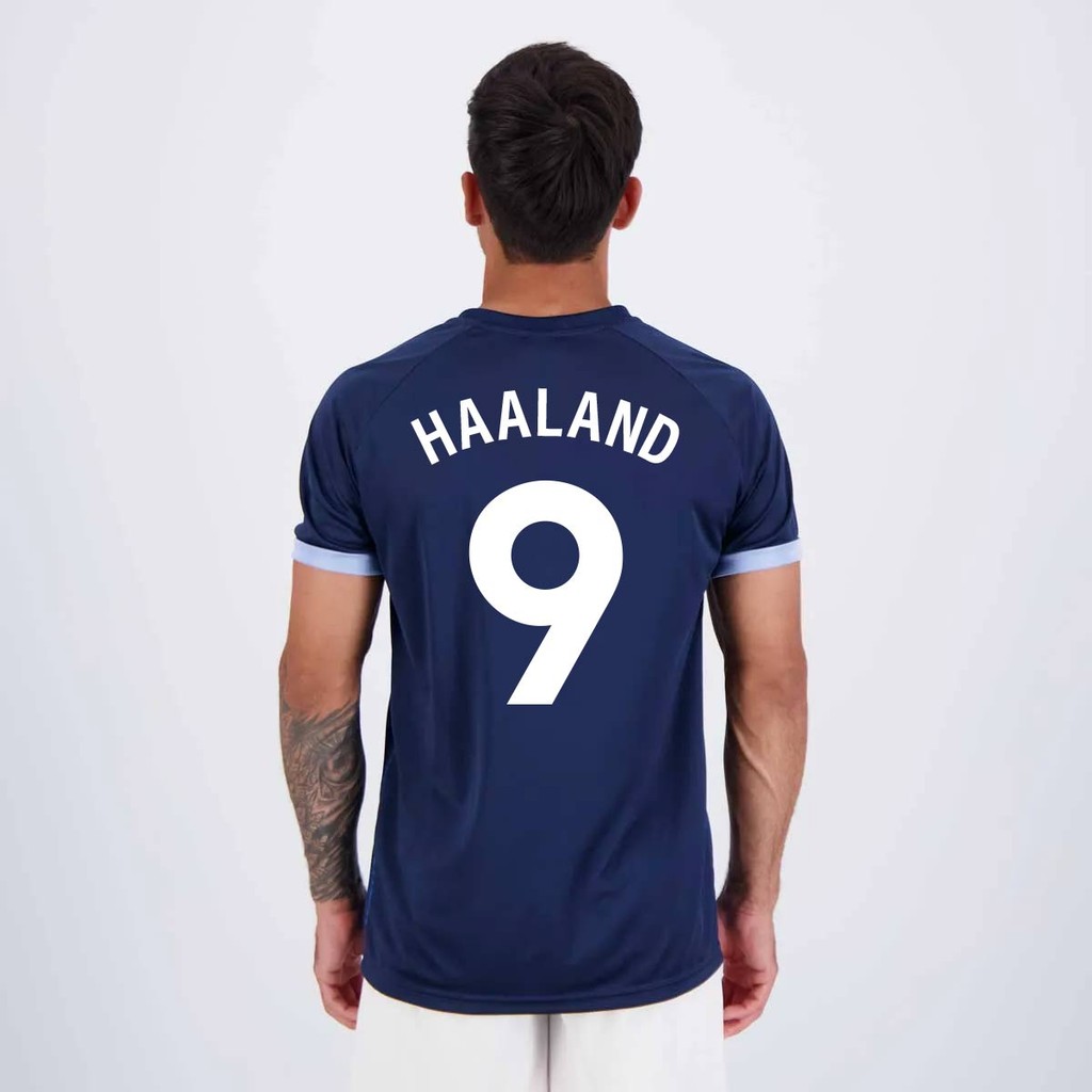 Camisa Manchester City Haaland 9 Champion Marinho | Shopee Brasil
