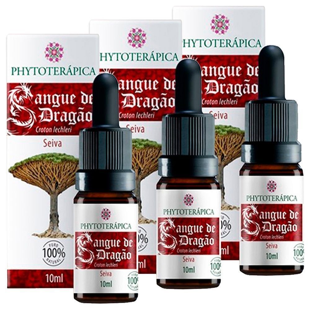 Kit 3x Seiva de Sangue de Dragão 10ml Phytoterápica | Shopee Brasil