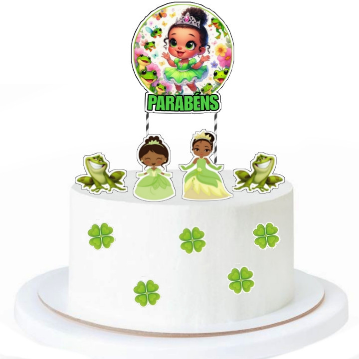 Topo Topper De Bolo princesa e o sapo baby (tiana) | Shopee Brasil