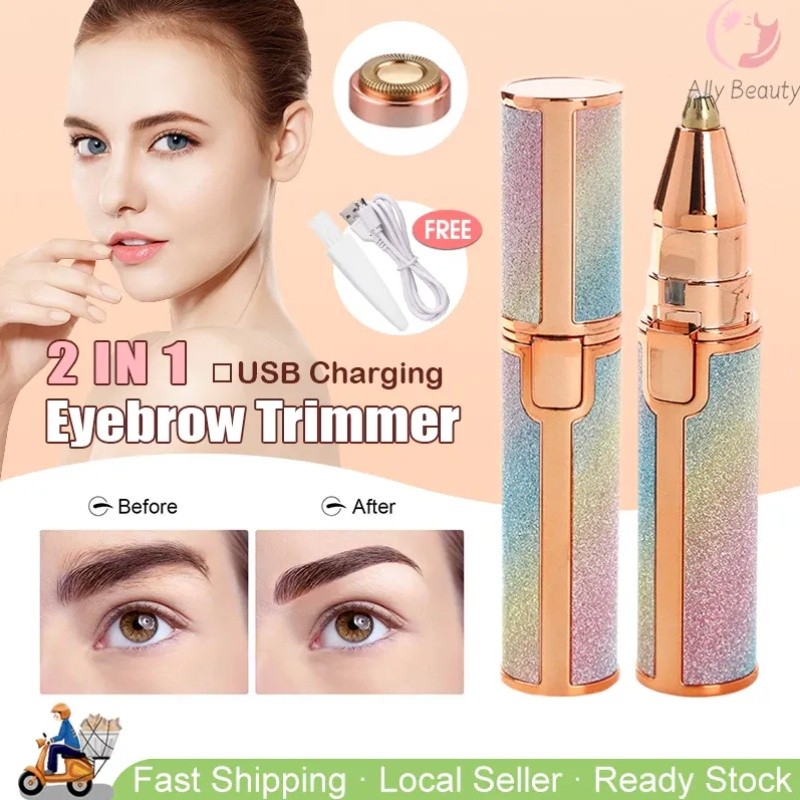 Depilador 2 EM 1 Portátil Recarregavel Usb Sobrancelha Buço Batom