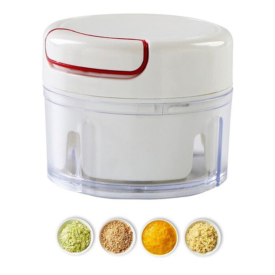 Mini Multiprocessador Triturador Manual 2 Lâminas Inox Alho