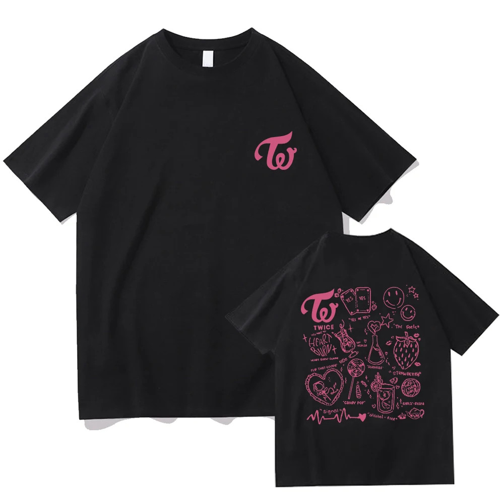 twice Tシャツ Camisa Camiseta Basica Algodao Twice Ready To Be Heart Born world