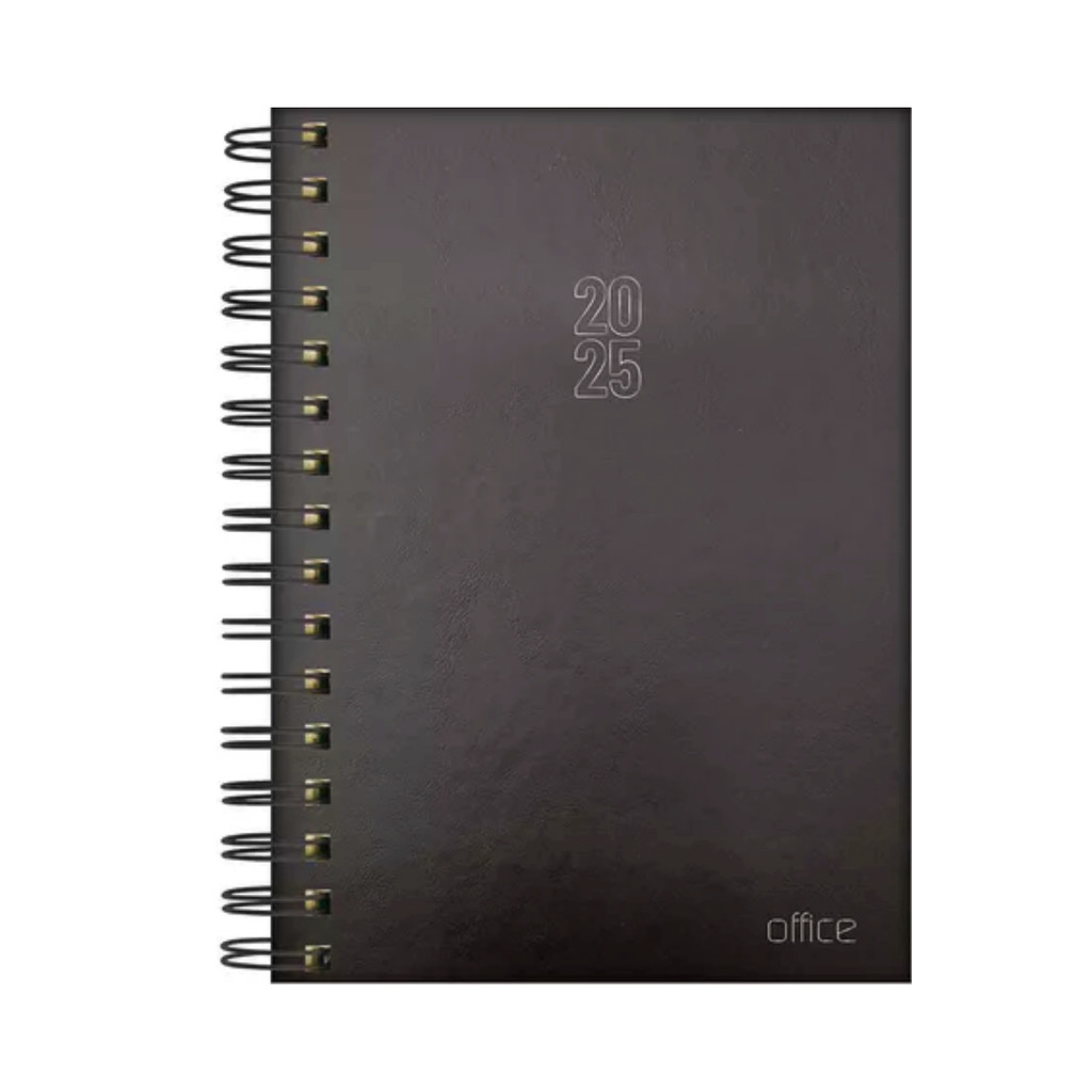 Agenda executiva diária espiral 2025 Jandaia 368 páginas, 136mm x 194mm