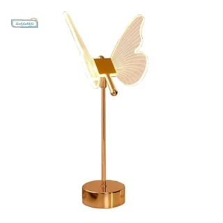 Borboleta Candeeiro De Mesa USB Recarregável Nordic Ambiente Luzes Da Noite Luxo Sala Estar Decoração Quarto Luminária