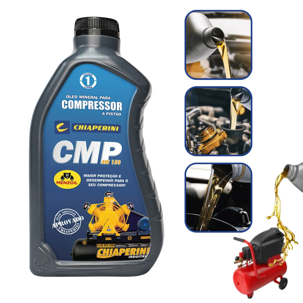 Óleo Lubrificante Mineral para Compressor Chiaperini AW 150 1Litro ...