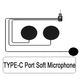 Microfone De Fone De Ouvido Para Capacete , Apenas Porta Tipo c , Acessórios De Macio Opcional/Rígido/2 Em 1