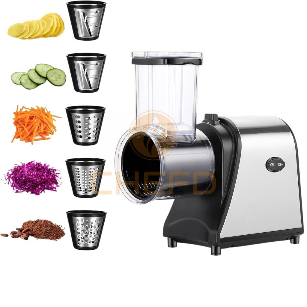 Cortador Elétrico de Legumes e Queijos 1000W – Lâminas de Aço ...