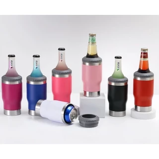 Kit 2 Copo termico porta long neck Conserva Gelado com duas tampas e abridor 420ml