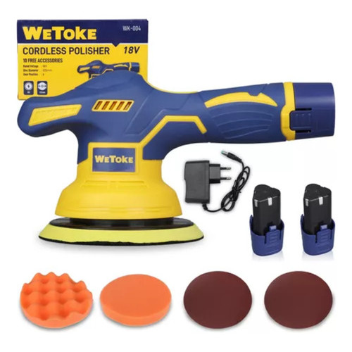 Politriz Automotiva Lixadeira Orbital Sem Fio 2 Baterias | Shopee Brasil