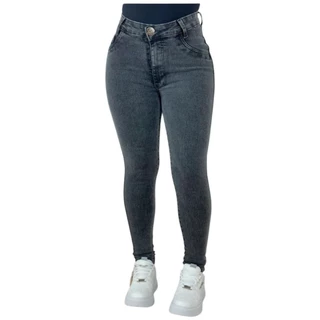 Calça Jeans Feminina Skinny Levanta Bumbum Lycra Premium Sal e Pimenta
